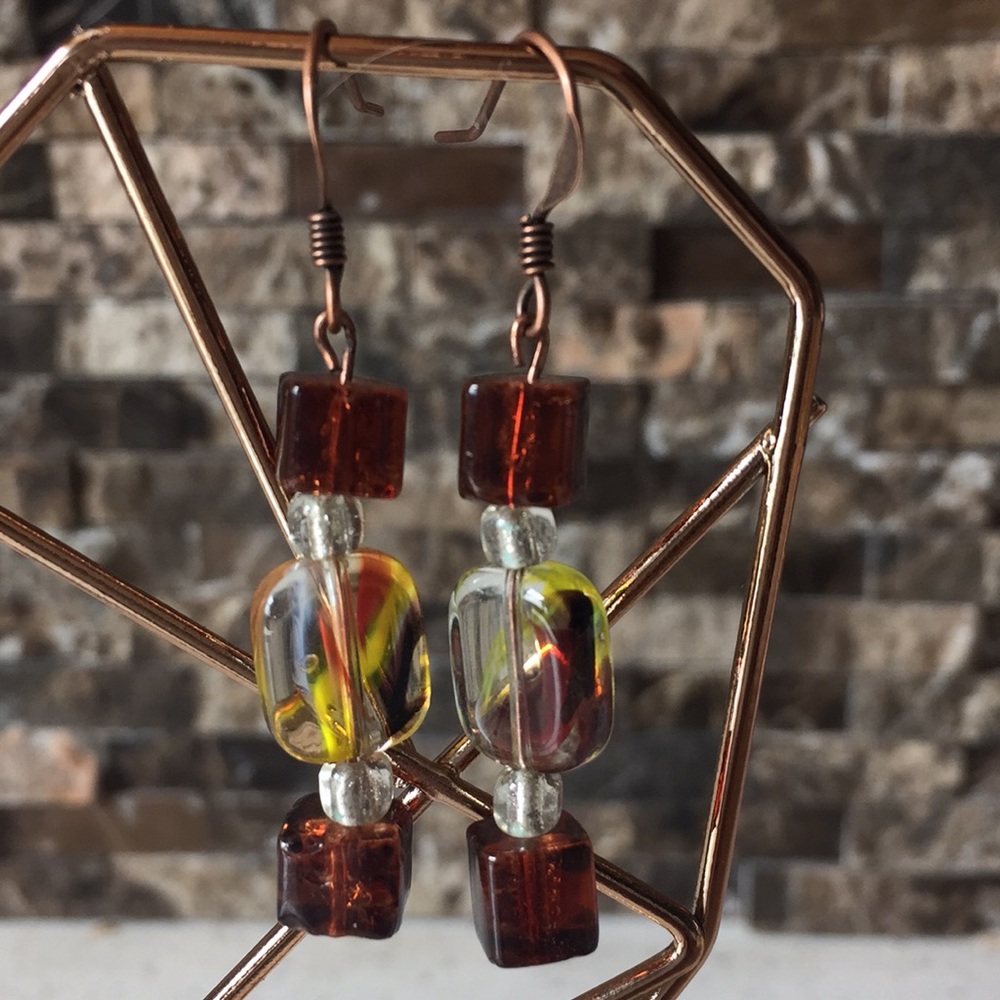 Handcrafted beaded earrings